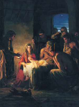 Jesus blir født i Bethlehem